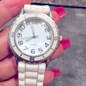 White Jelly Band Quartz Watch